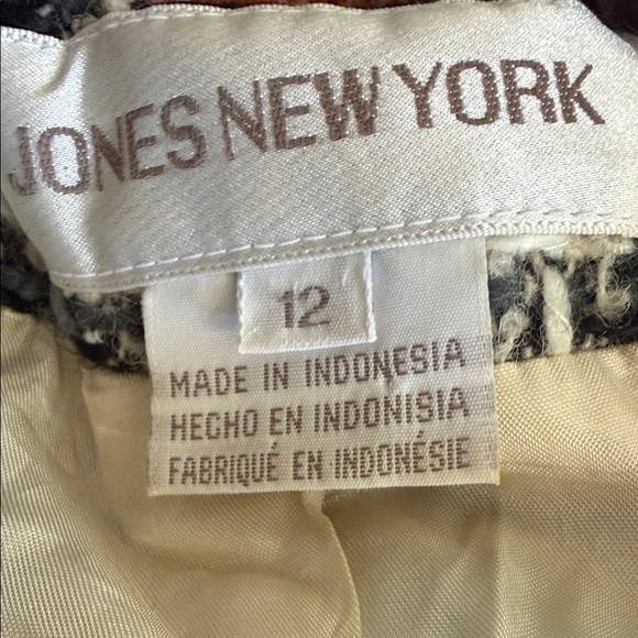 Tweed Blazer Jacket Gold Button Textured Structured Spring Chic - Picture 2 of 7